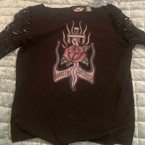 Ladies Harley Davidson long sleeve top size medium SEXY